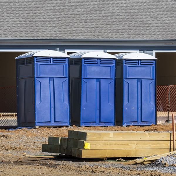 how often are the porta potties cleaned and serviced during a rental period in Glenoma